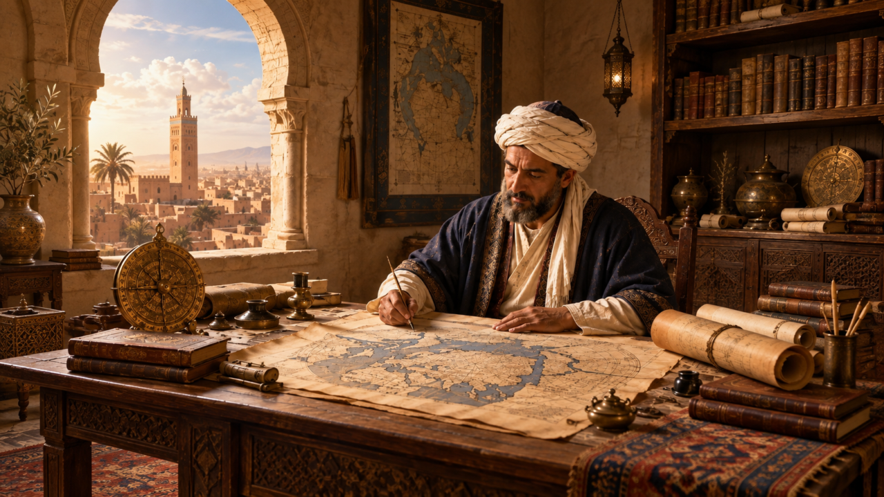 الشريف الإدريسي العالم المغربي ورائد الجغرافيا ورسم الخرائط