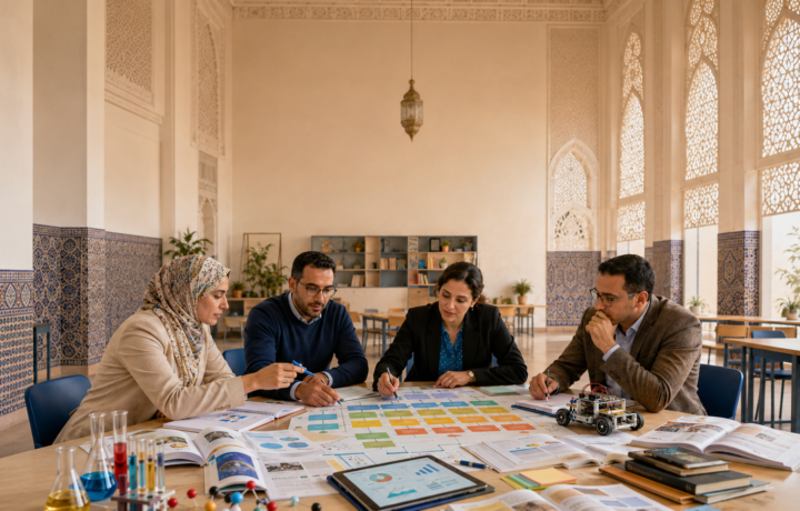 فريق تربوي مغربي يشتغل على تطوير المناهج التعليمية وربط المعارف بالكفايات والتقويم والتكنولوجيا