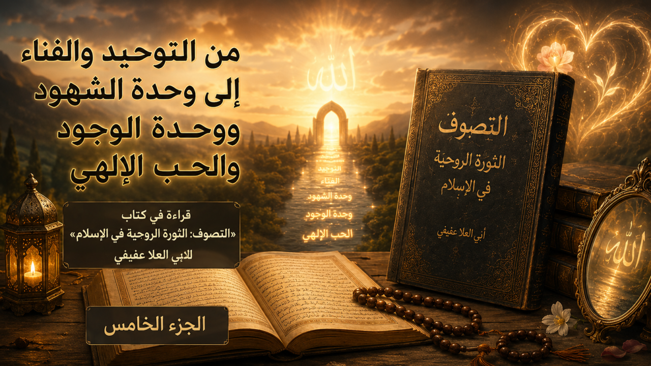 وحدة الشهود ووحدة الوجود والحب الإلهي في قراءة كتاب أبي العلا عفيفي - الجزء الخامس