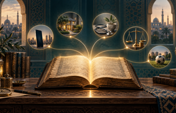 كتاب أصولي مفتوح تتفرع منه رموز الأسرة والصحة والمال والتقنية والرياضة تعبيرًا عن مقاصد الشريعة في الحياة اليومية