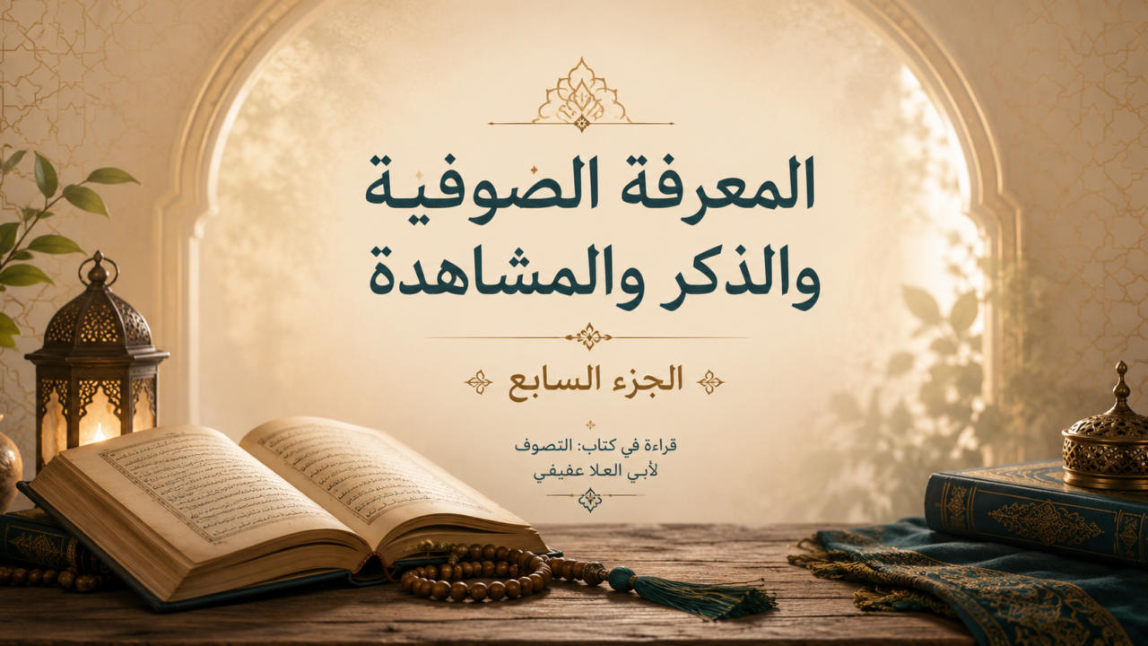المعرفة الصوفية والذكر والمشاهدة في قراءة كتاب التصوف لأبي العلا عفيفي – الجزء السابع